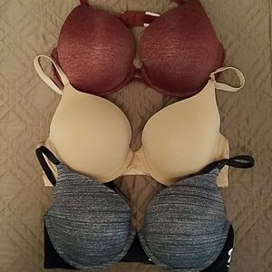 Set of 3 VS push up bras